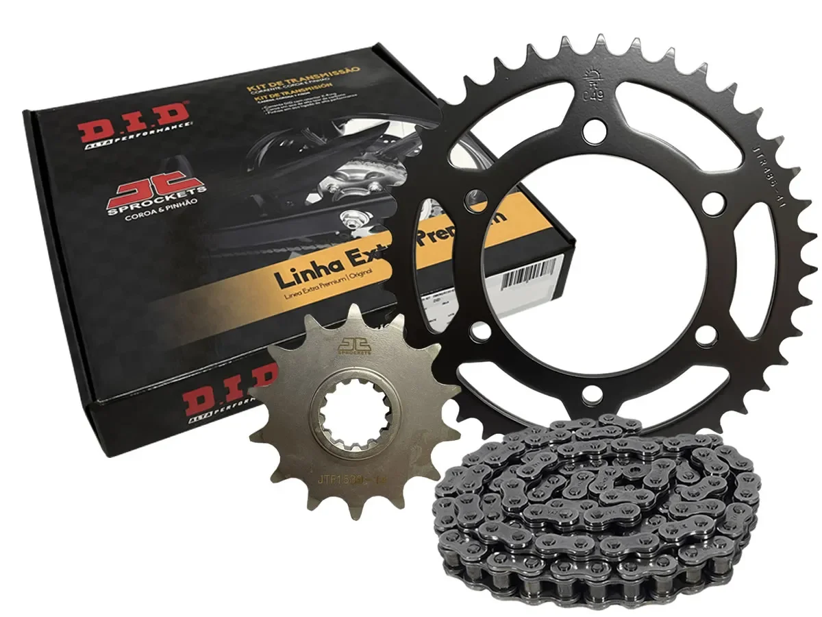 Kit Relação (Transmissão) Kawasaki Ninja 500 - DID - Spinelli